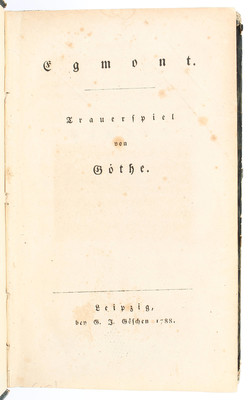 Goethe, Egmont