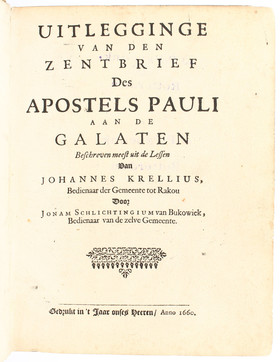 Krellius, Uitlegginge van den zentbrief