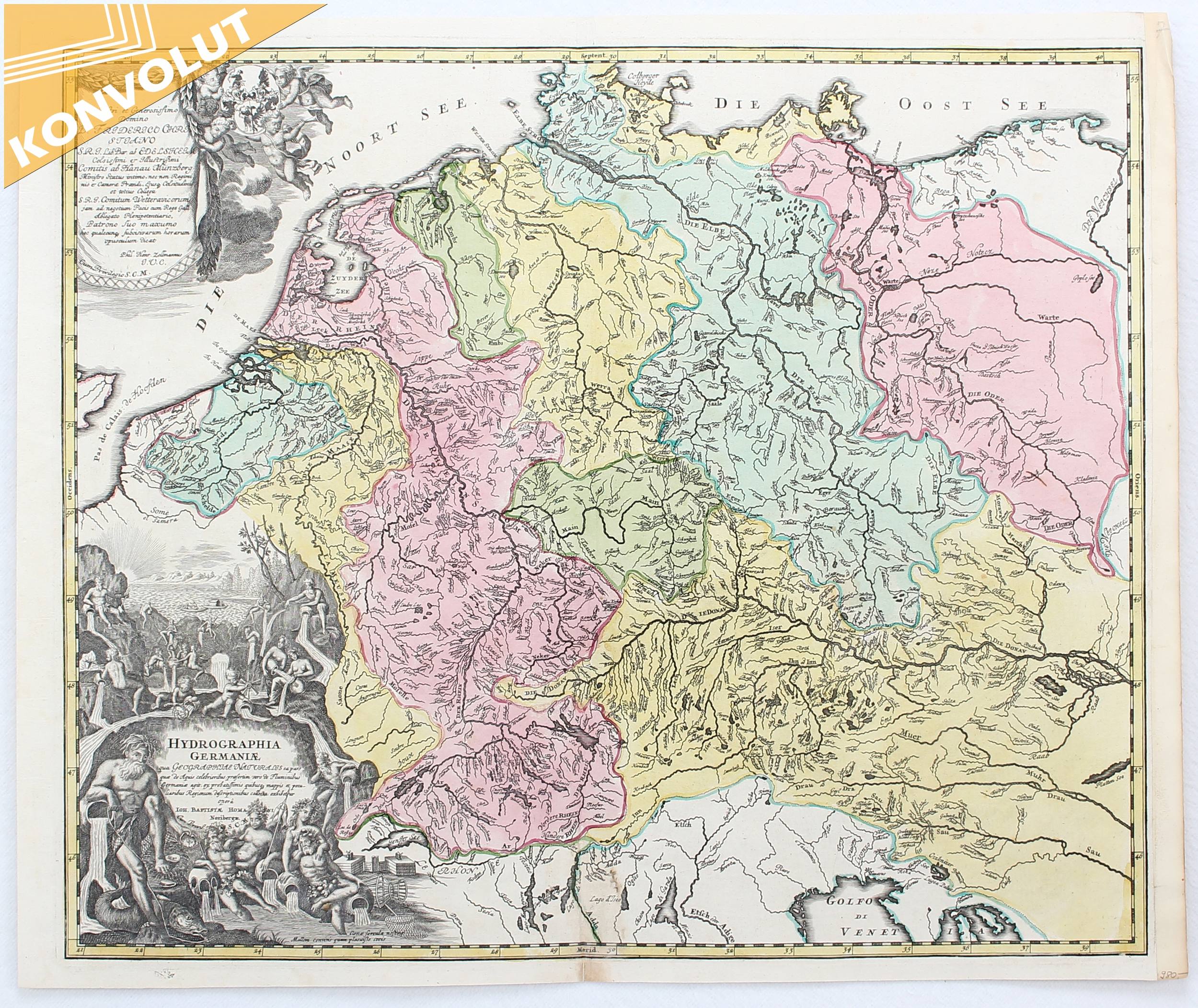 Deutschl. 12 Bll. Homann, Jaeger, Beaurain u.a.