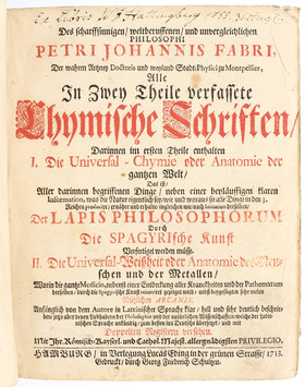 Fabre, Chymische Schrifften.