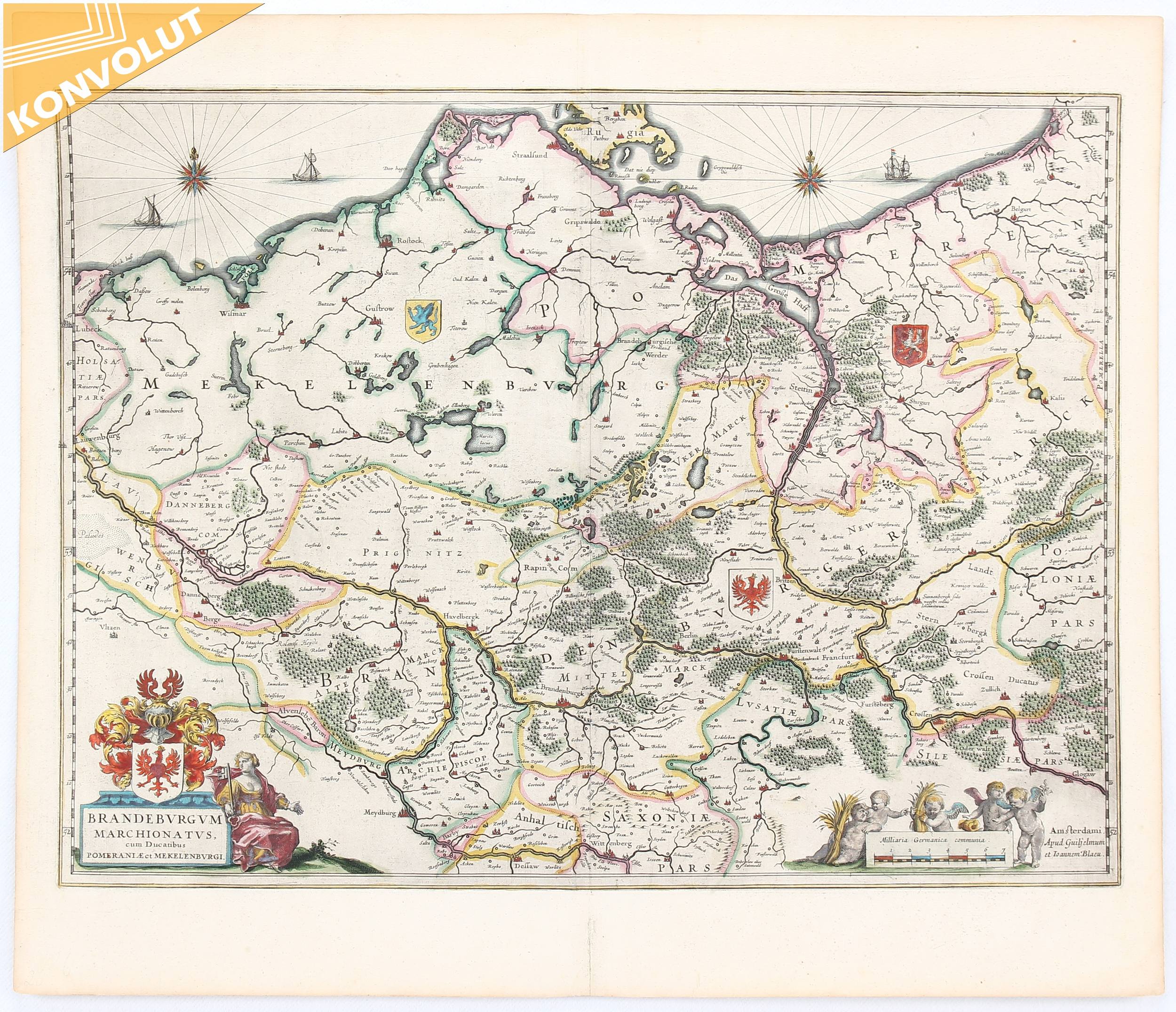 Brandenburg-Pommern. Blaeu / 6 Bll.