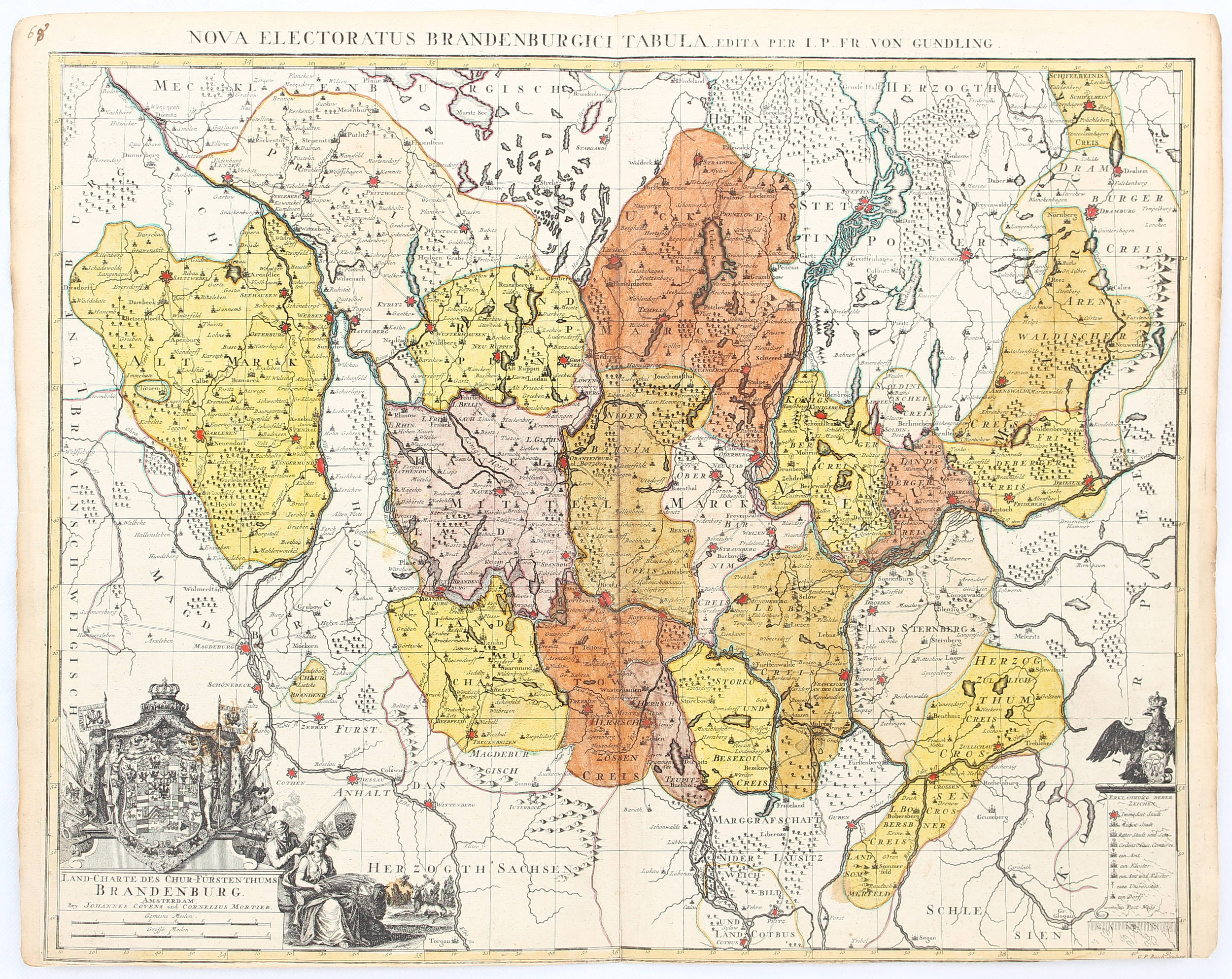 Brandenburg-Pommern. Blaeu / 6 Bll.