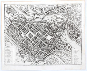 Breslau. Vogelschau- und Gesamtans. 2 Bll. (Merian)