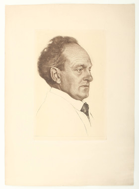 Orlik, Porträt Gerhart Hauptmann. Radierung