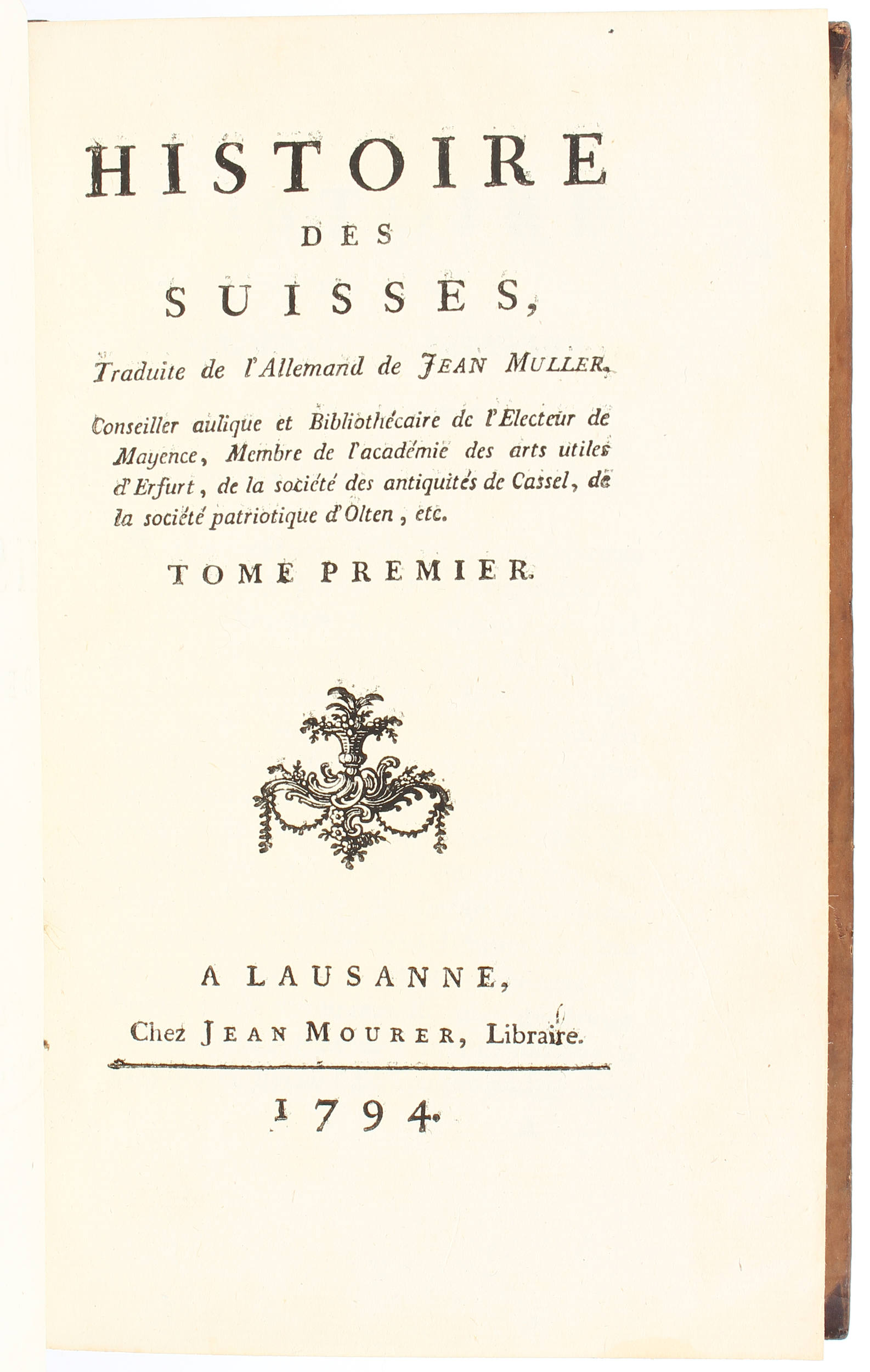 Müller, Histoire des Suisses. 11 Bde.