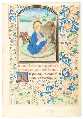 Stundenbuch, Einzelblatt Johannes auf Patmos