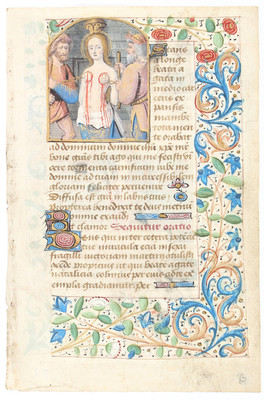 Stundenbuch, Einzelblatt Agatha und Margareta