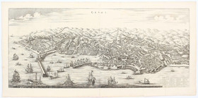 Genua. Vogelschauansicht. P. Mortier