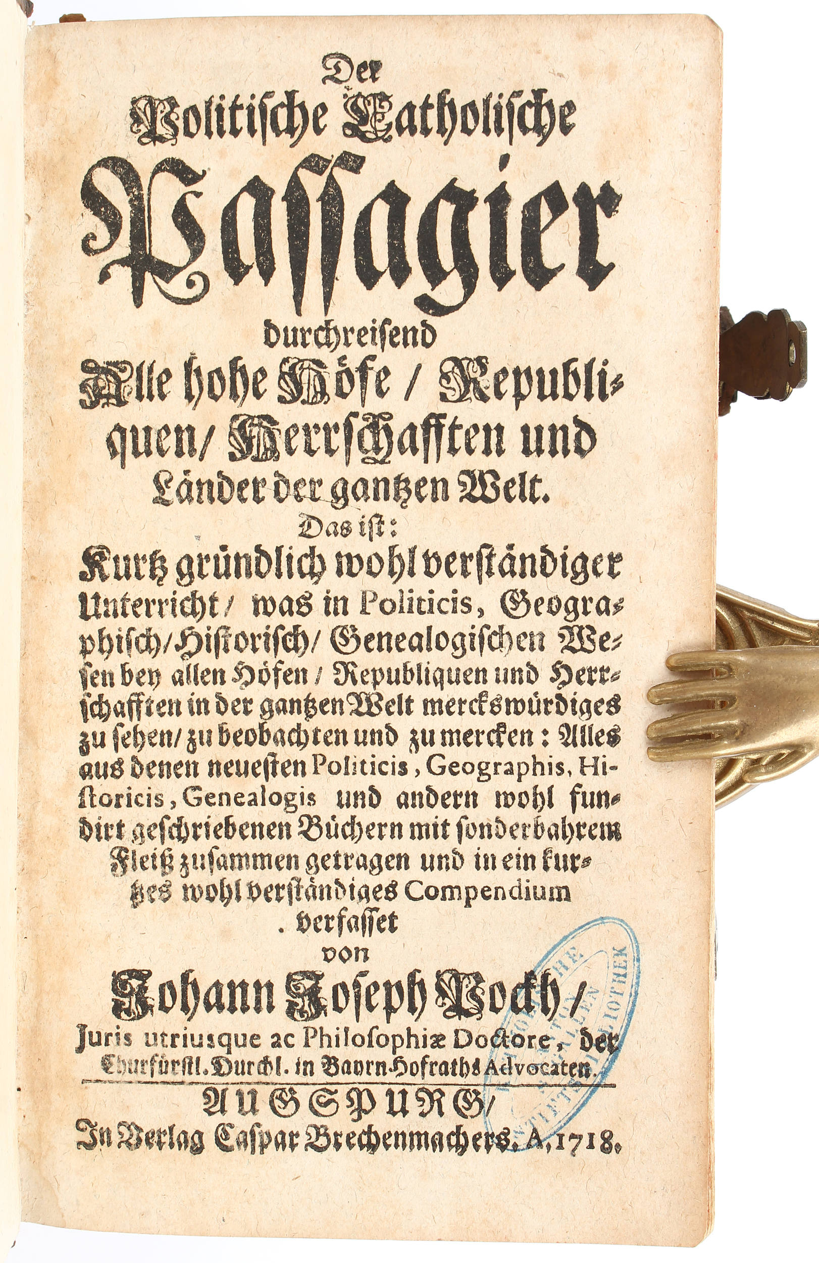Pockh, Der politische Passagier. 4 Bde.