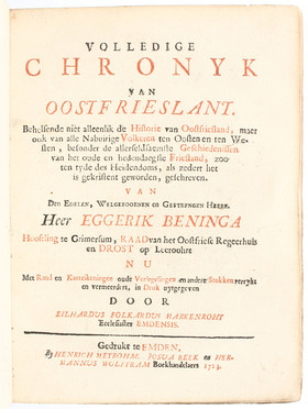 Beninga, Chronyk van Oostfrieslant