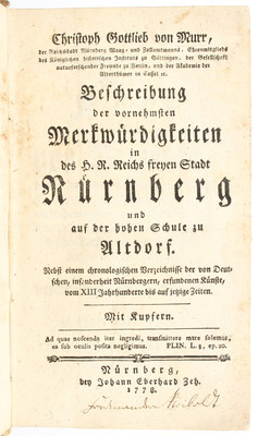 Murr, Beschreibung der Stadt Nürnberg