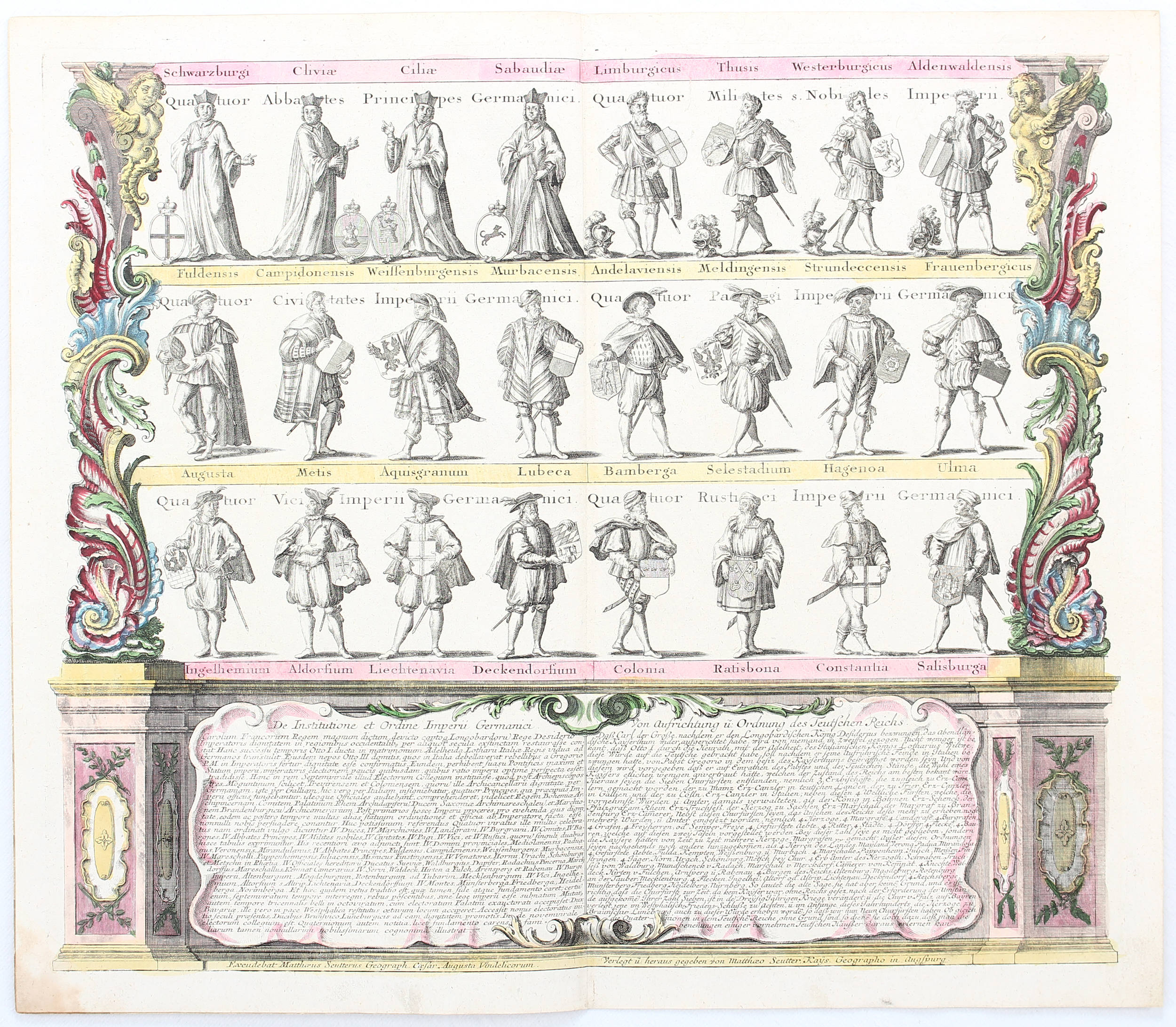 Kaiser und Kurfürsten in 2 Bll. Seutter / 4 Bll.