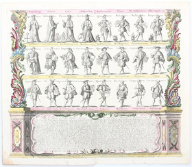 Kaiser und Kurfürsten in 2 Bll. Seutter / 4 Bll.