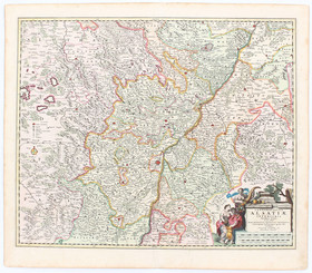 Elsass. 7 Bll. Mercator, Janssonius u.a.