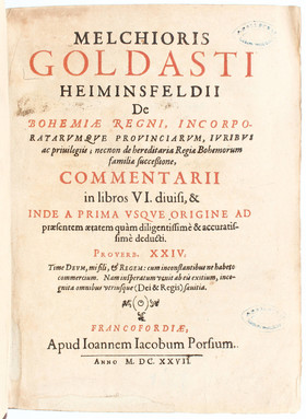 Goldast, De Bohemiae regni
