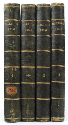Malthus, Le principe de population. 1823. 4 Bde.