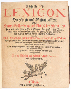 Jablonski, Lexicon der Künste.