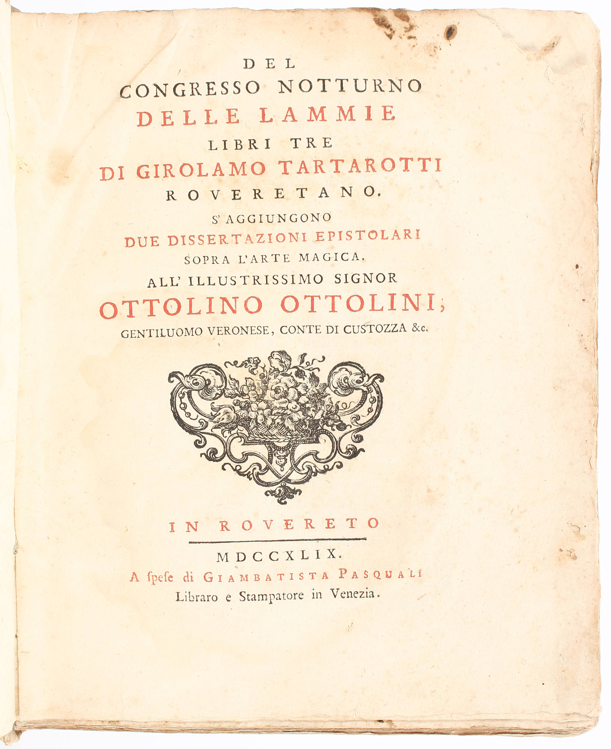 Tartarotti, Del congresso notturno