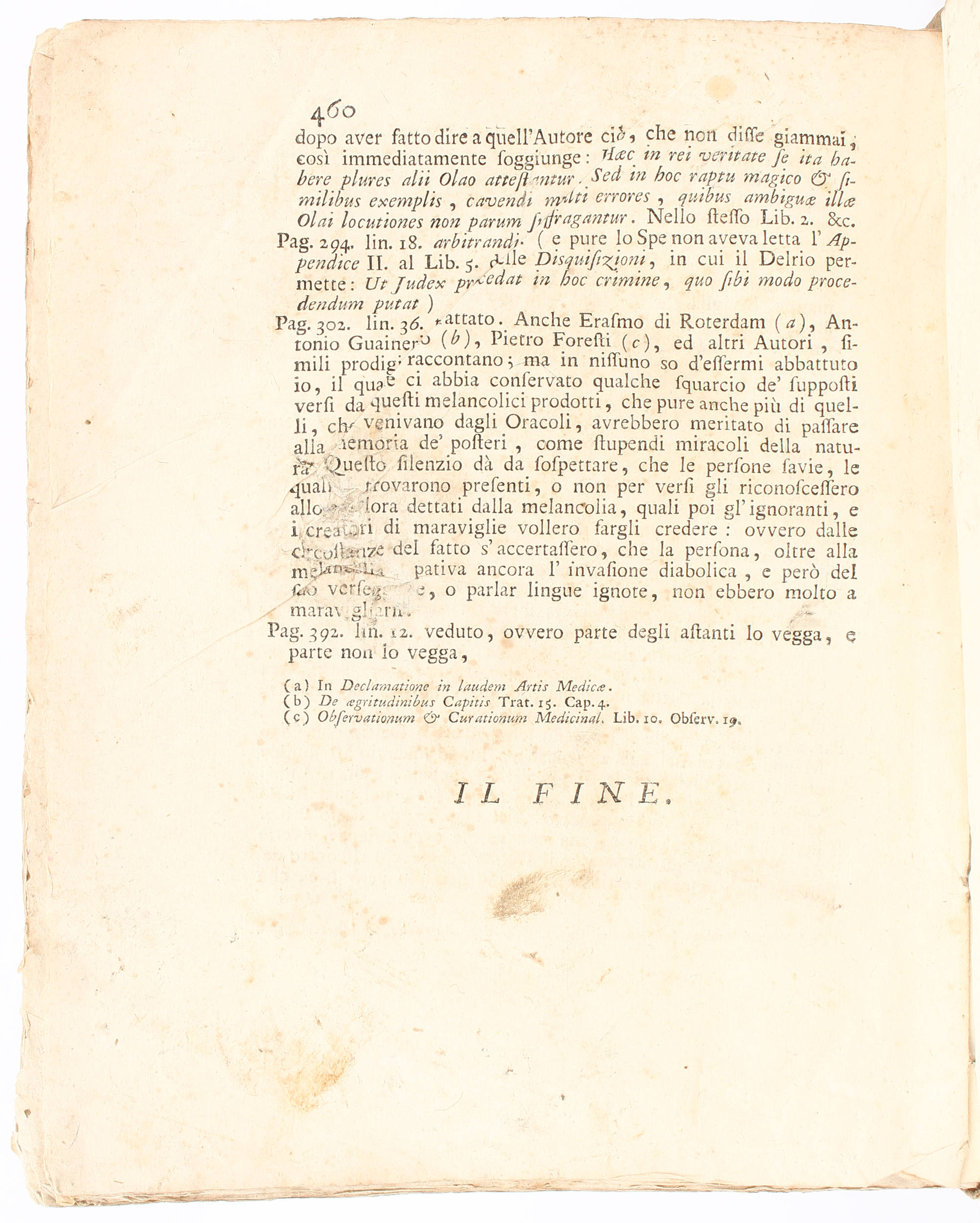 Tartarotti, Del congresso notturno