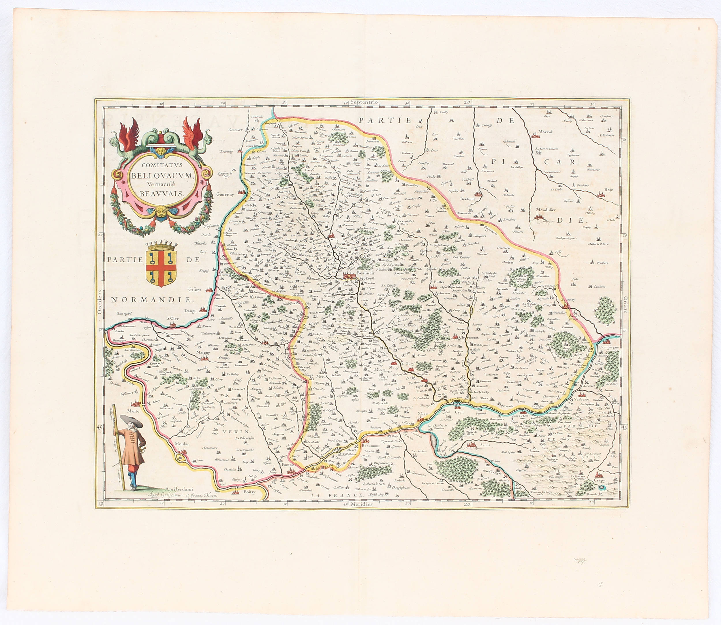 Paris. Isle de France / 4 Bll. Blaeu