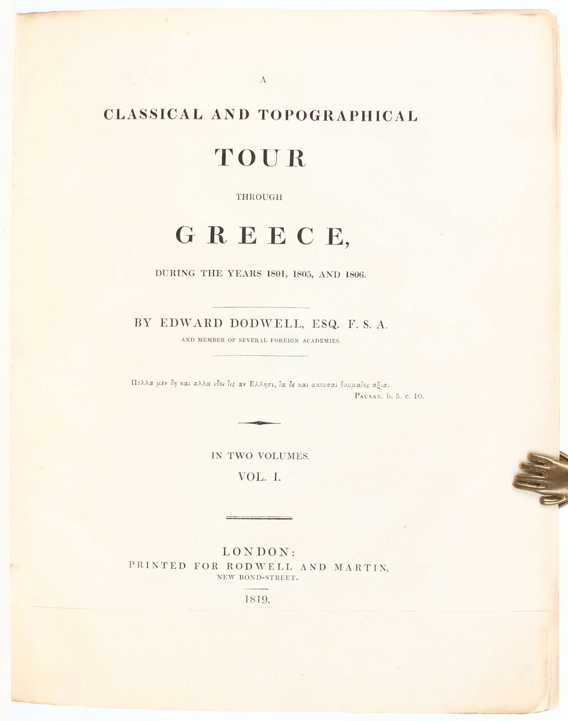Dodwell, Tour through Greece. 2 Bde.