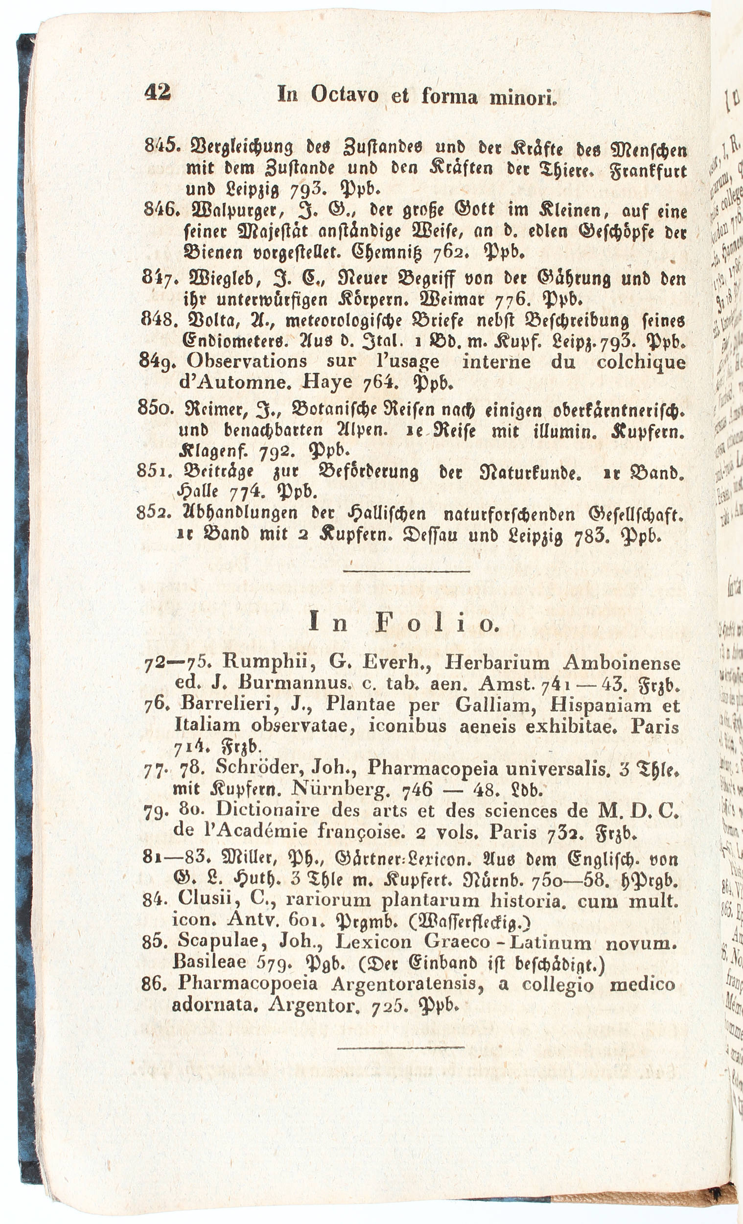 Verzeichniß einer Bücher-Sammlung ... Roth in Vegesack