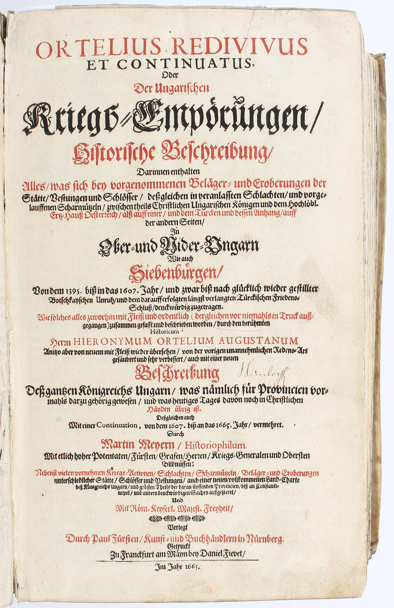 Ortelius redivivus. 2 Tle. in 1 Bd.