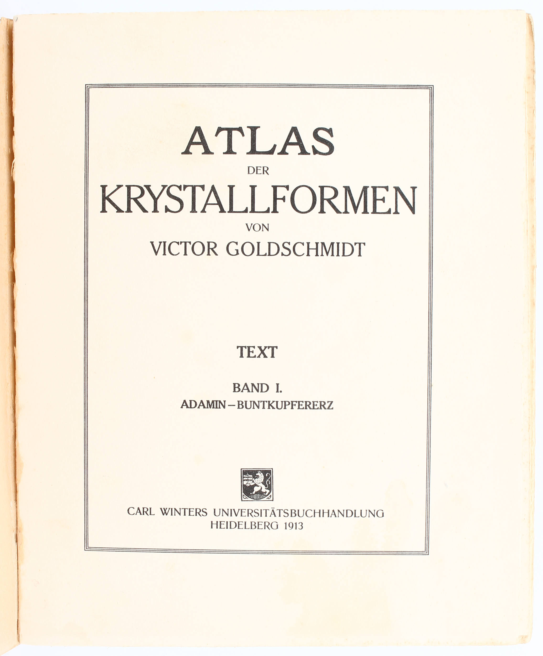 Goldschmidt, Atlas der Krystallformen. 18 Bde.