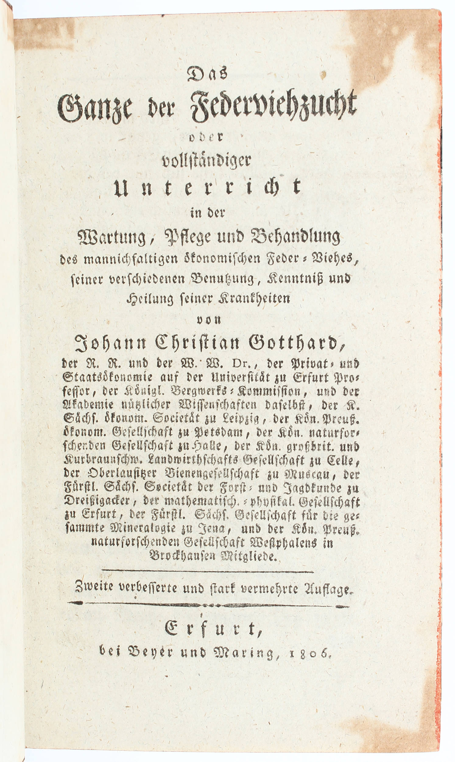 Gotthard, Federviehzucht