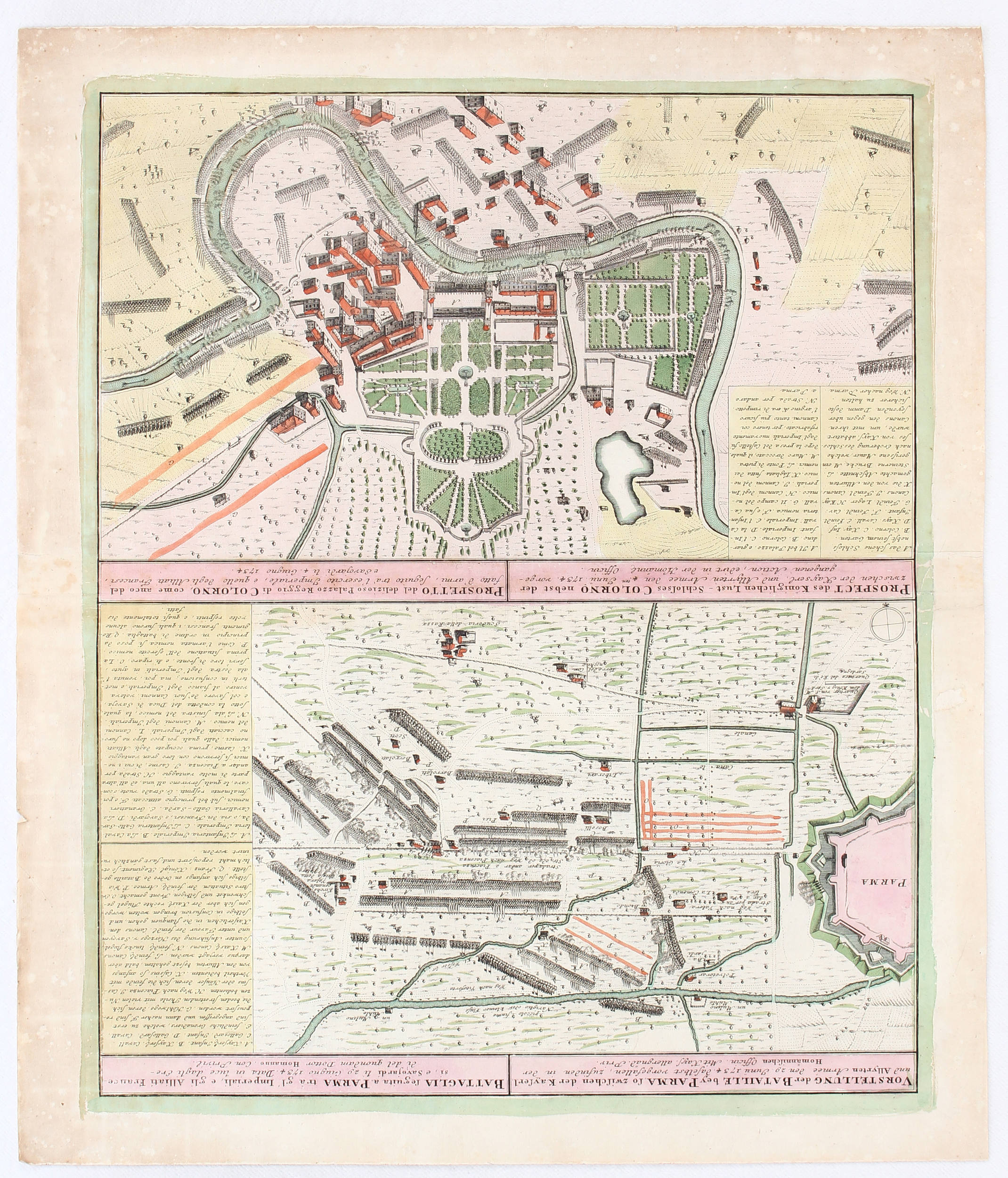 Parma mit Piacenza. (Blaeu) / 2 Bll.