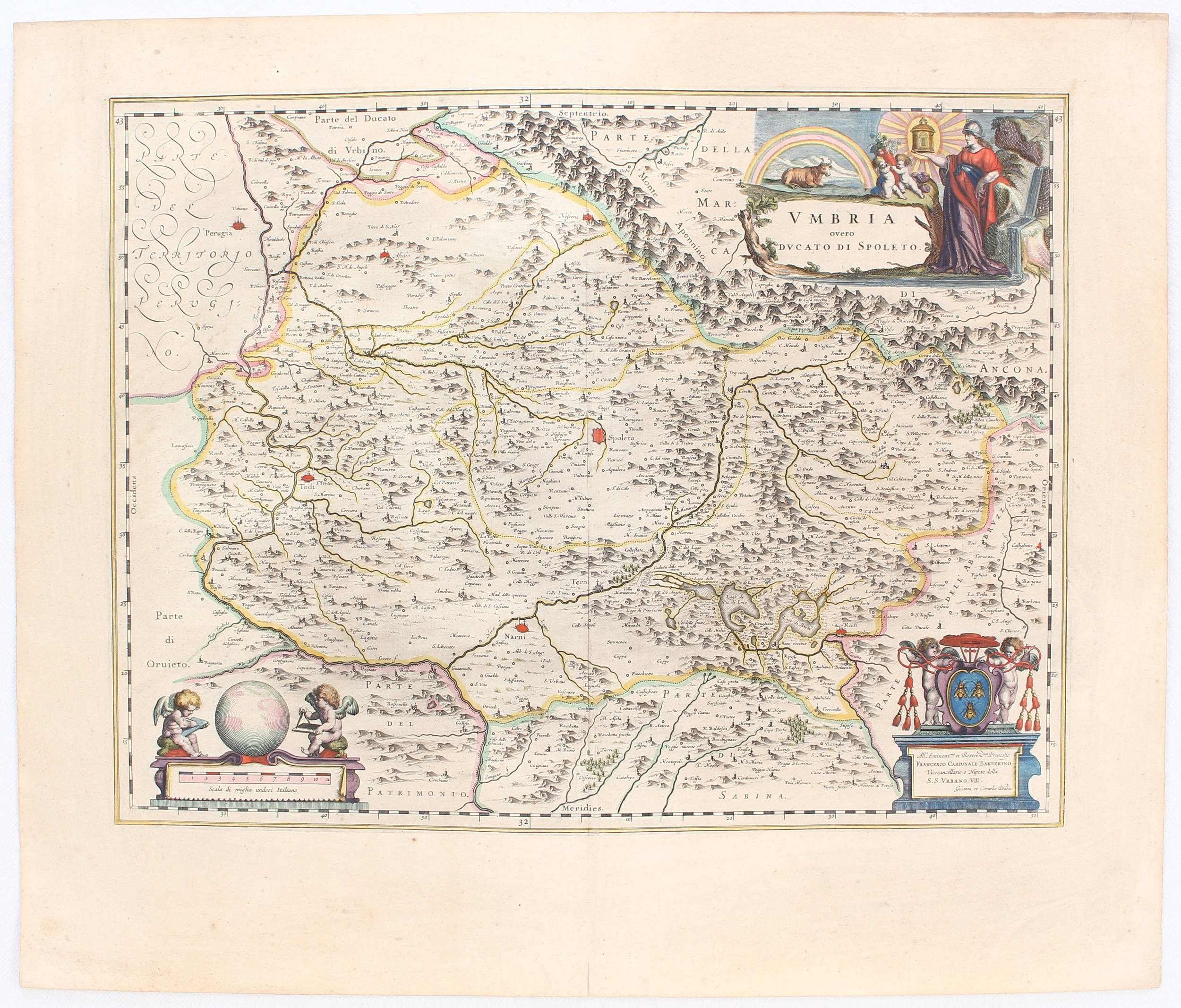 Perugia + Umbrien. 2 Bll. (Blaeu)