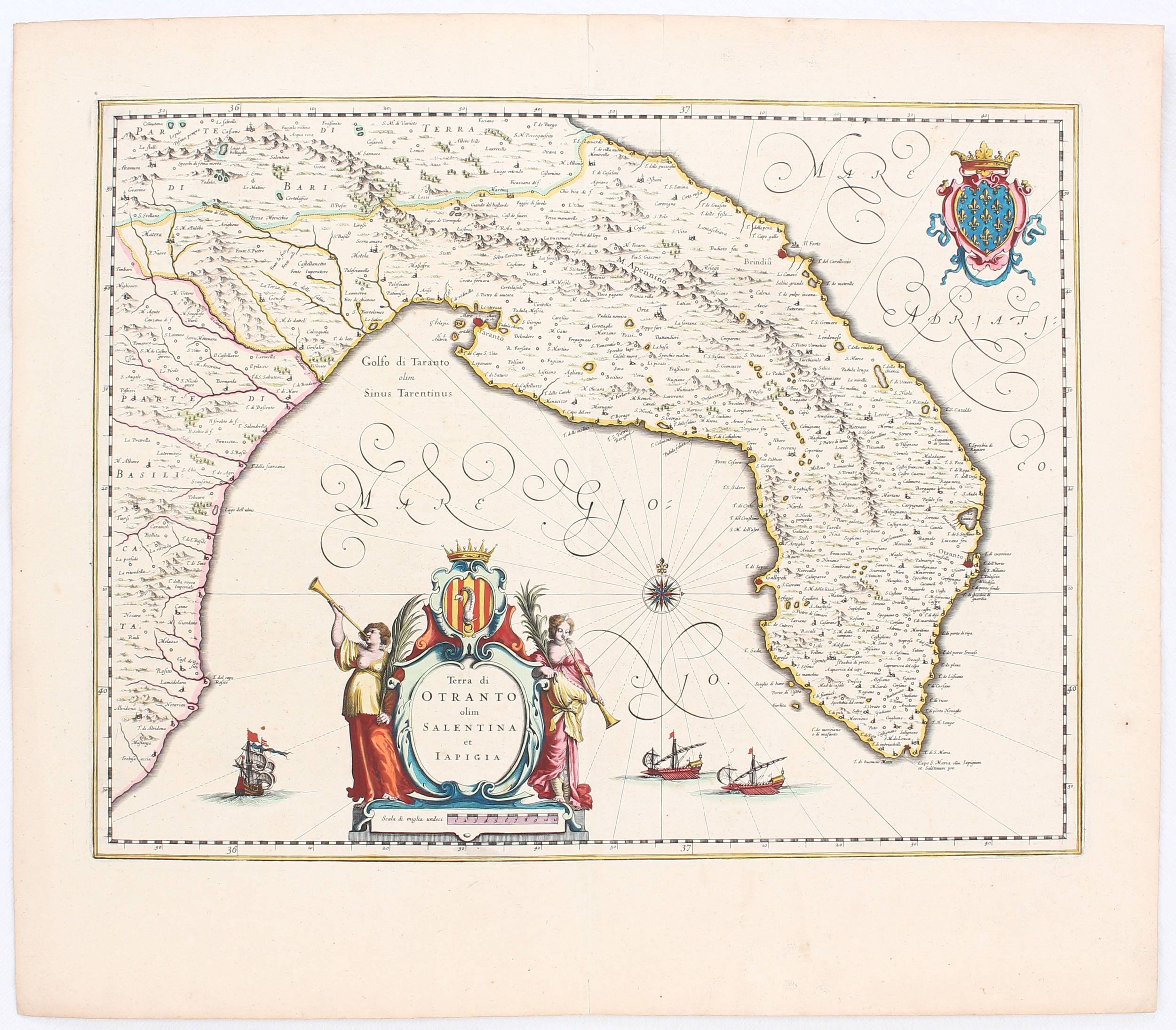 Apulien. 3 Bll. (Blaeu)