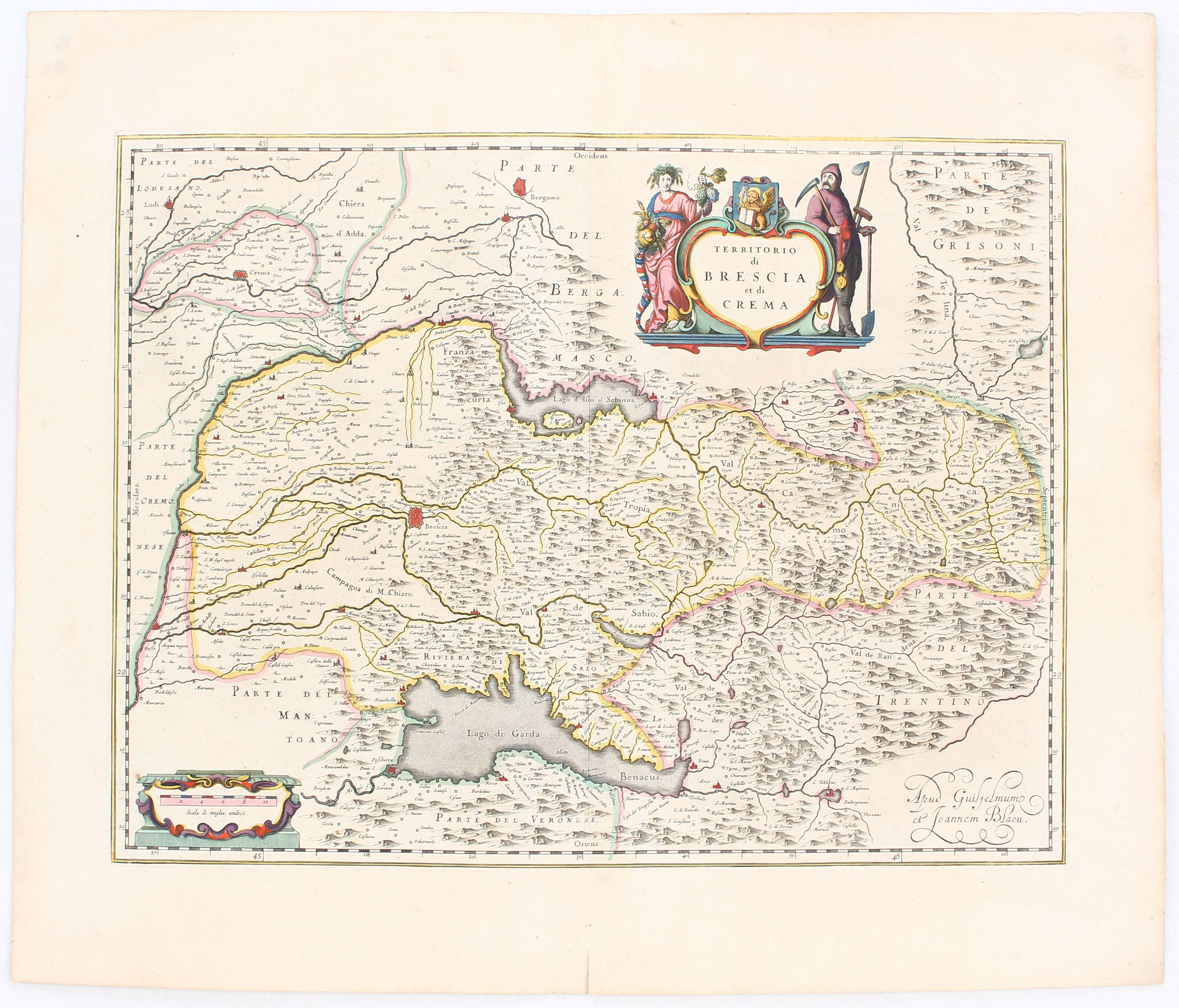 Brescia + Mailand. 2 Bll. (Blaeu)