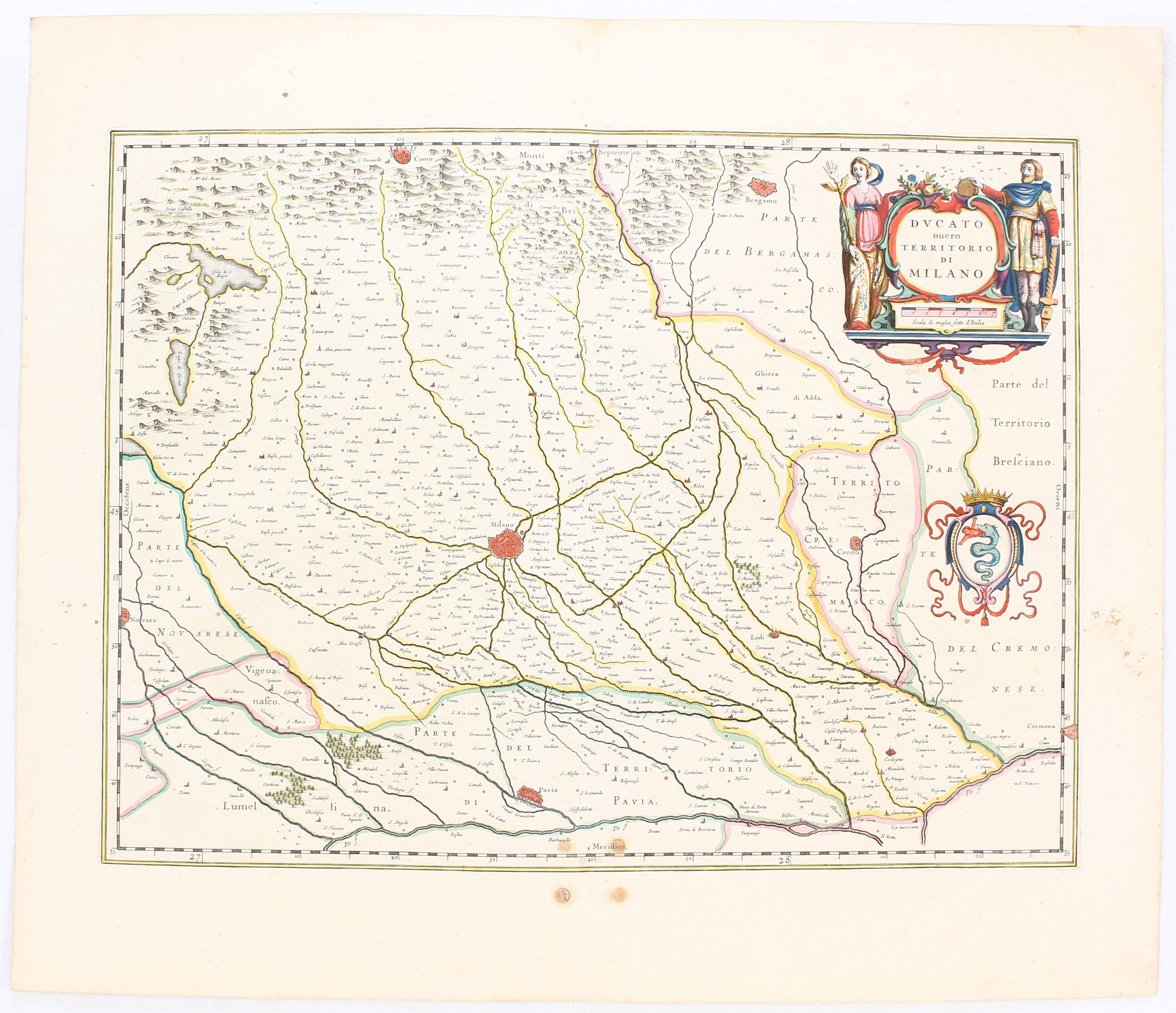 Brescia + Mailand. 2 Bll. (Blaeu)