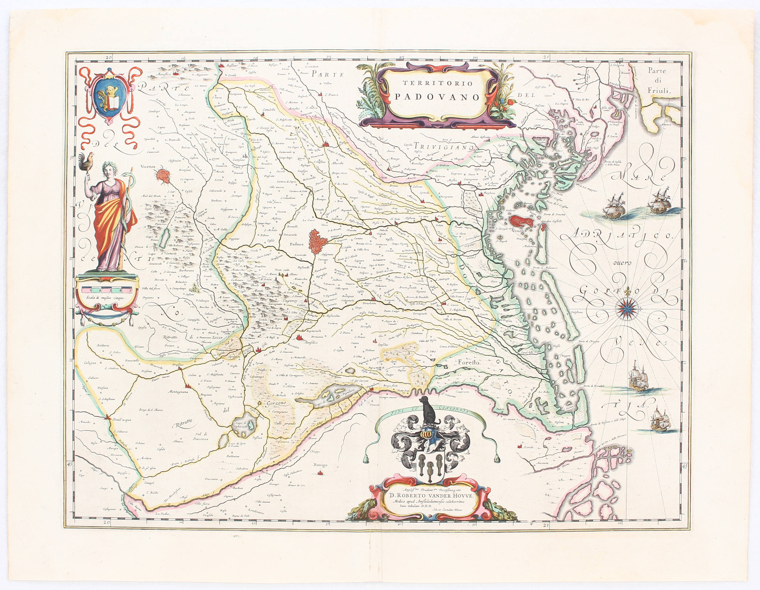 Padua, Treviso, Rovigo. 3 Bll. (Blaeu)