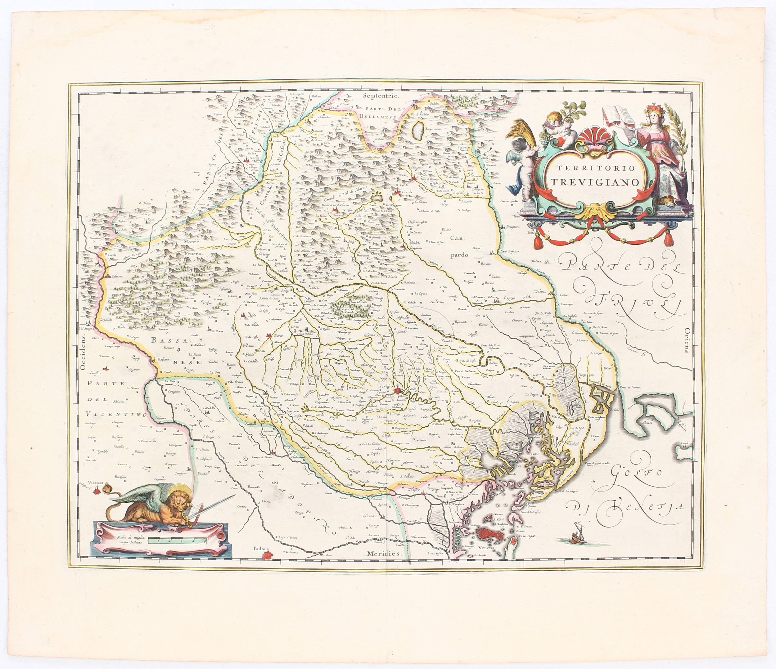 Padua, Treviso, Rovigo. 3 Bll. (Blaeu)