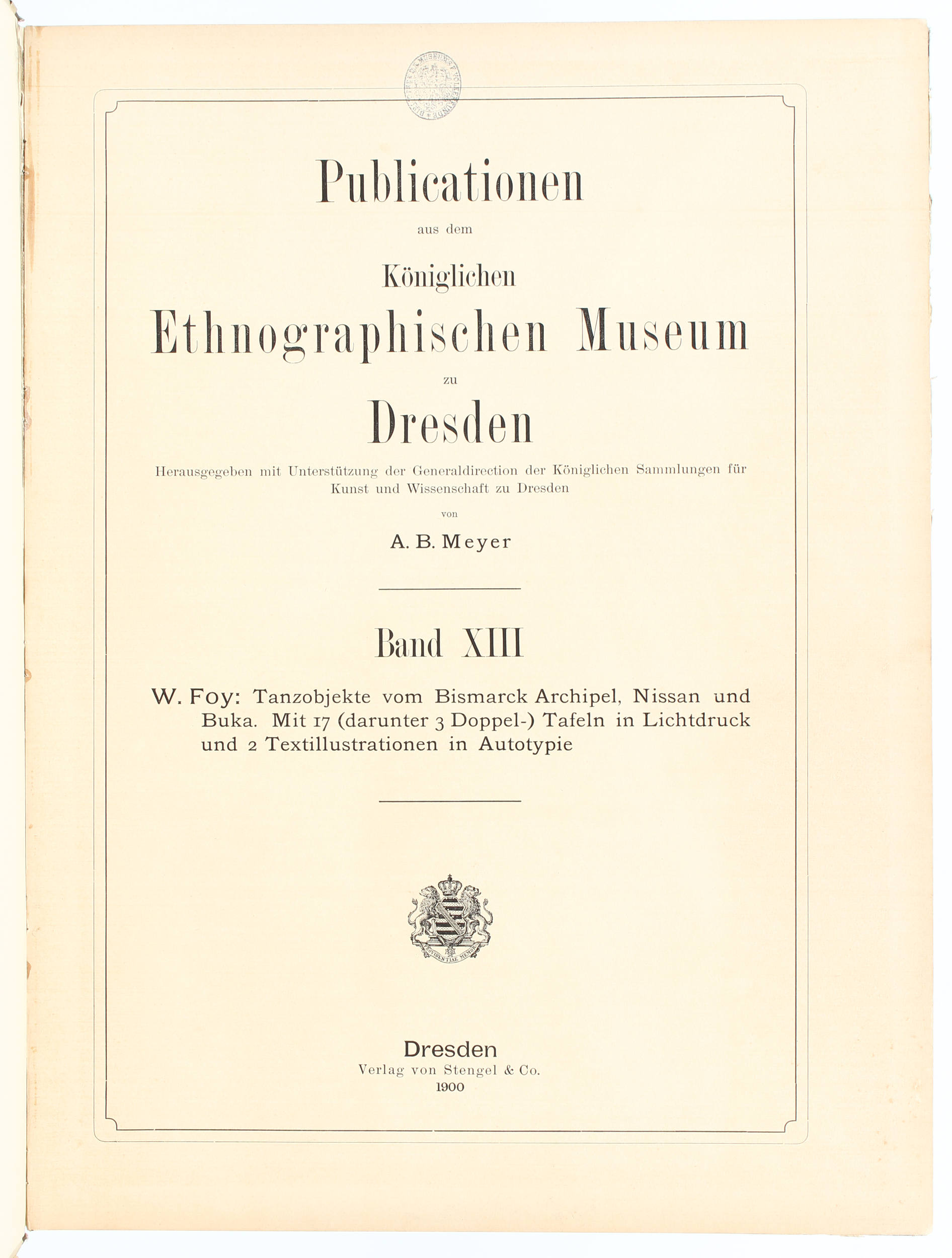 Foy, Tanzobjekte vom Bismarck-Archipel