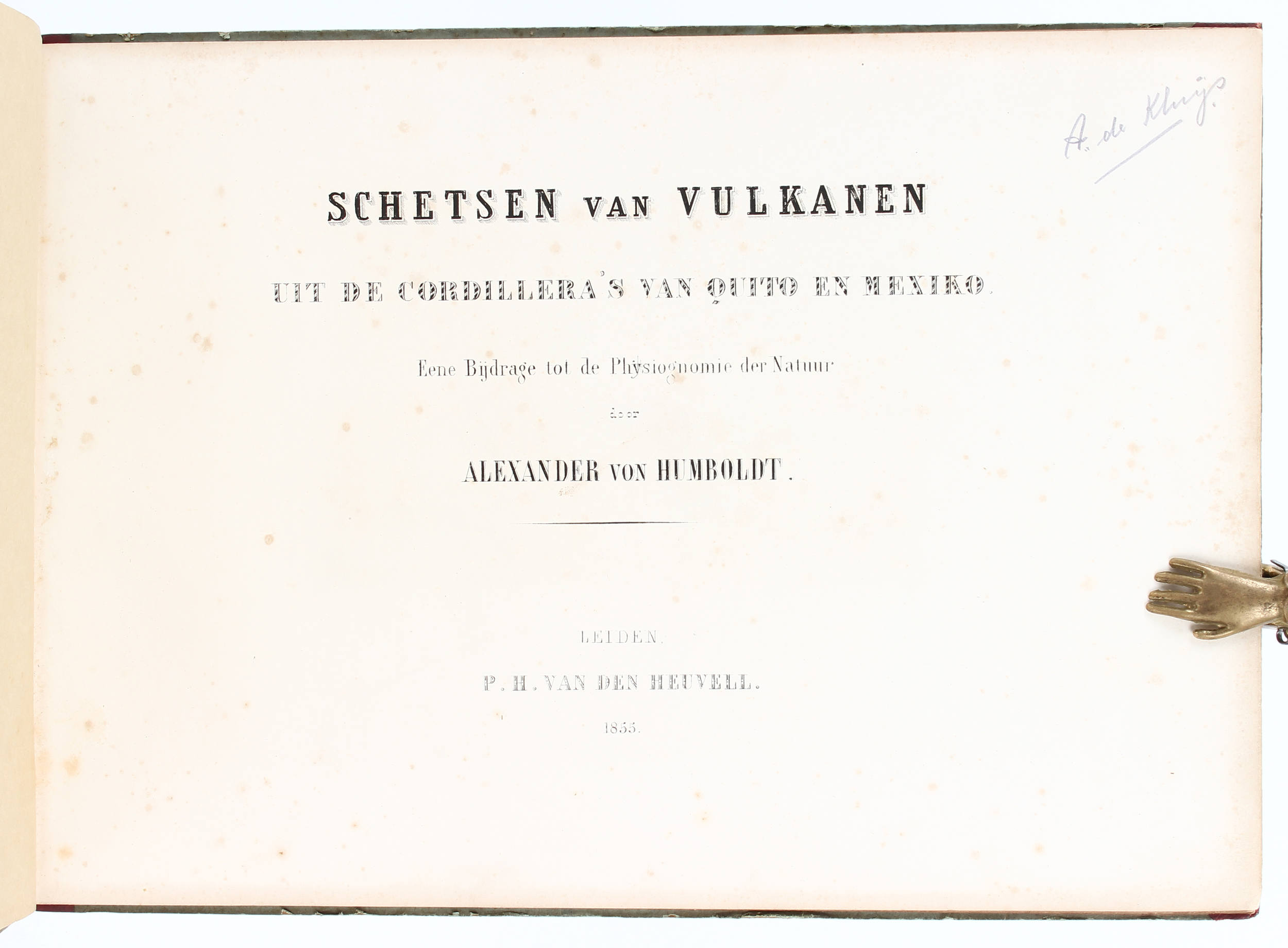 Humboldt, Schetsen van vulkanen