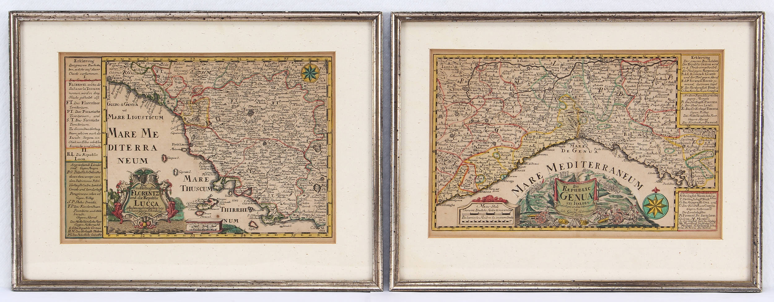 Genua + Florenz. Schreiber / 3 Bll. (2 ger.)
