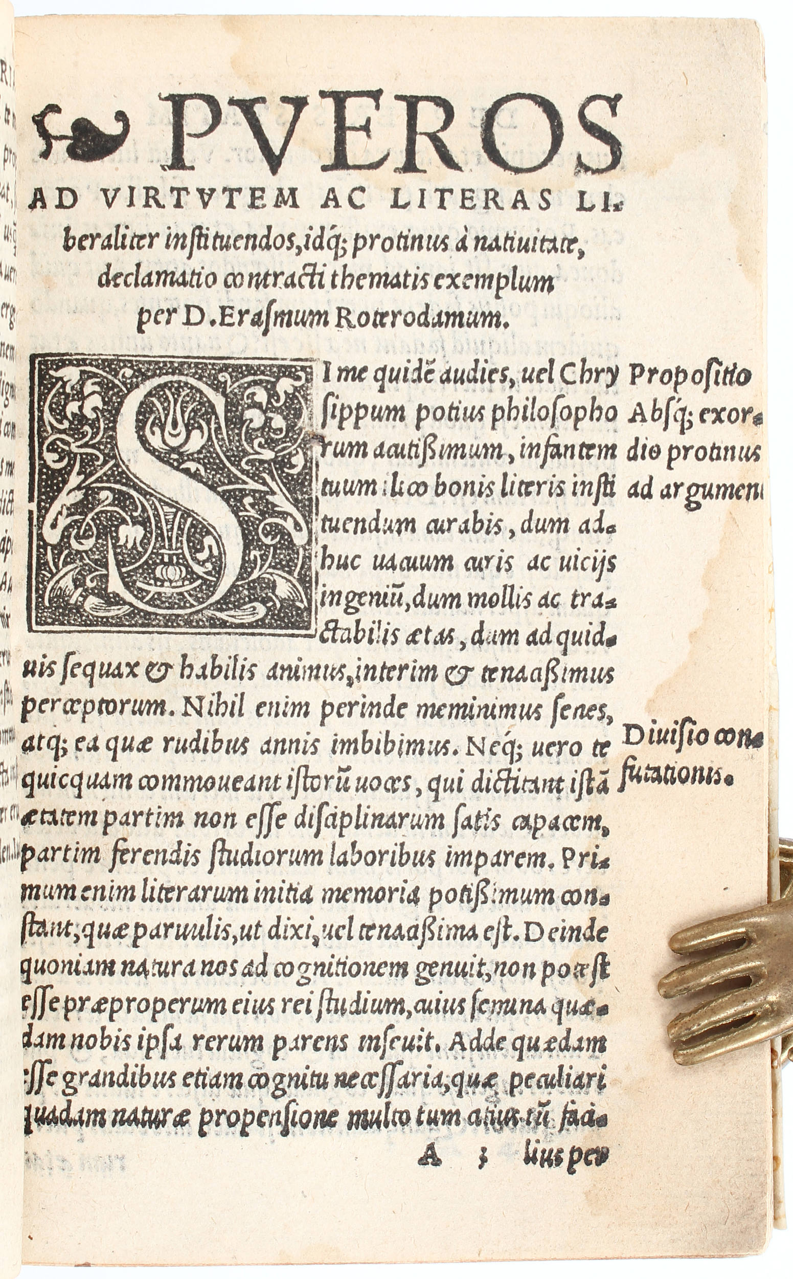 Erasmus Roterodamus, Libellus de pueris statim