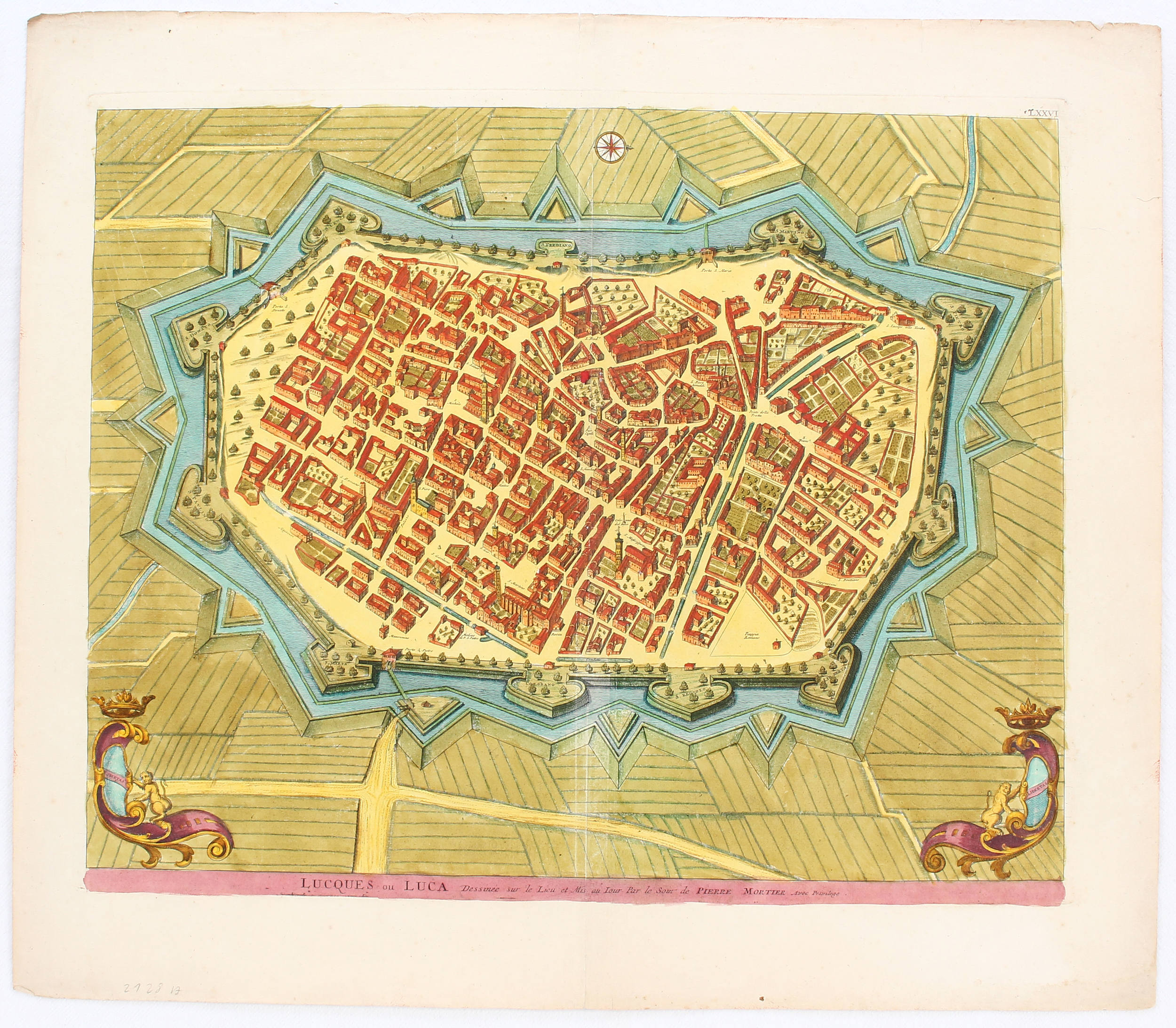 Italien/Mailand/Lucca. 3 Bll. Homann E., Merian, Mortier