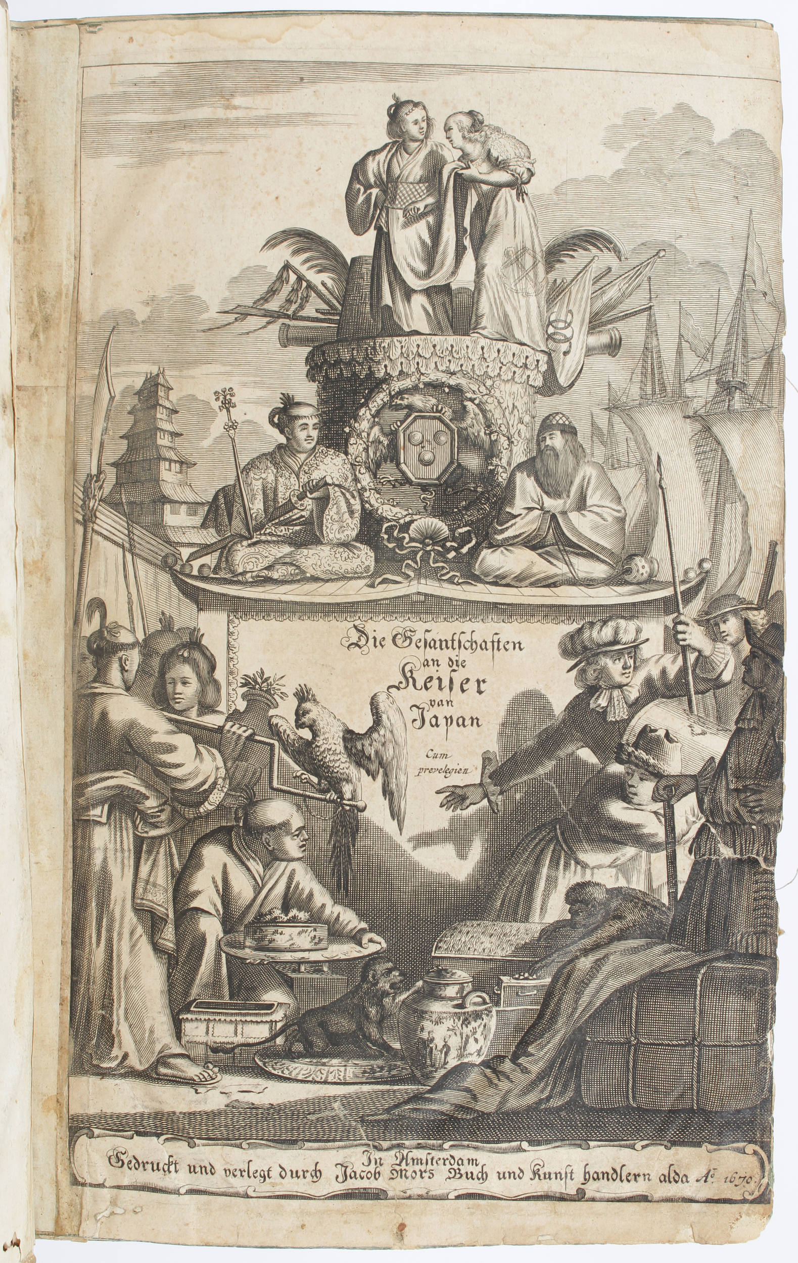Montanus, Gesandtschafften + Nieuhof, Legatio Batavica in 1 Bd.