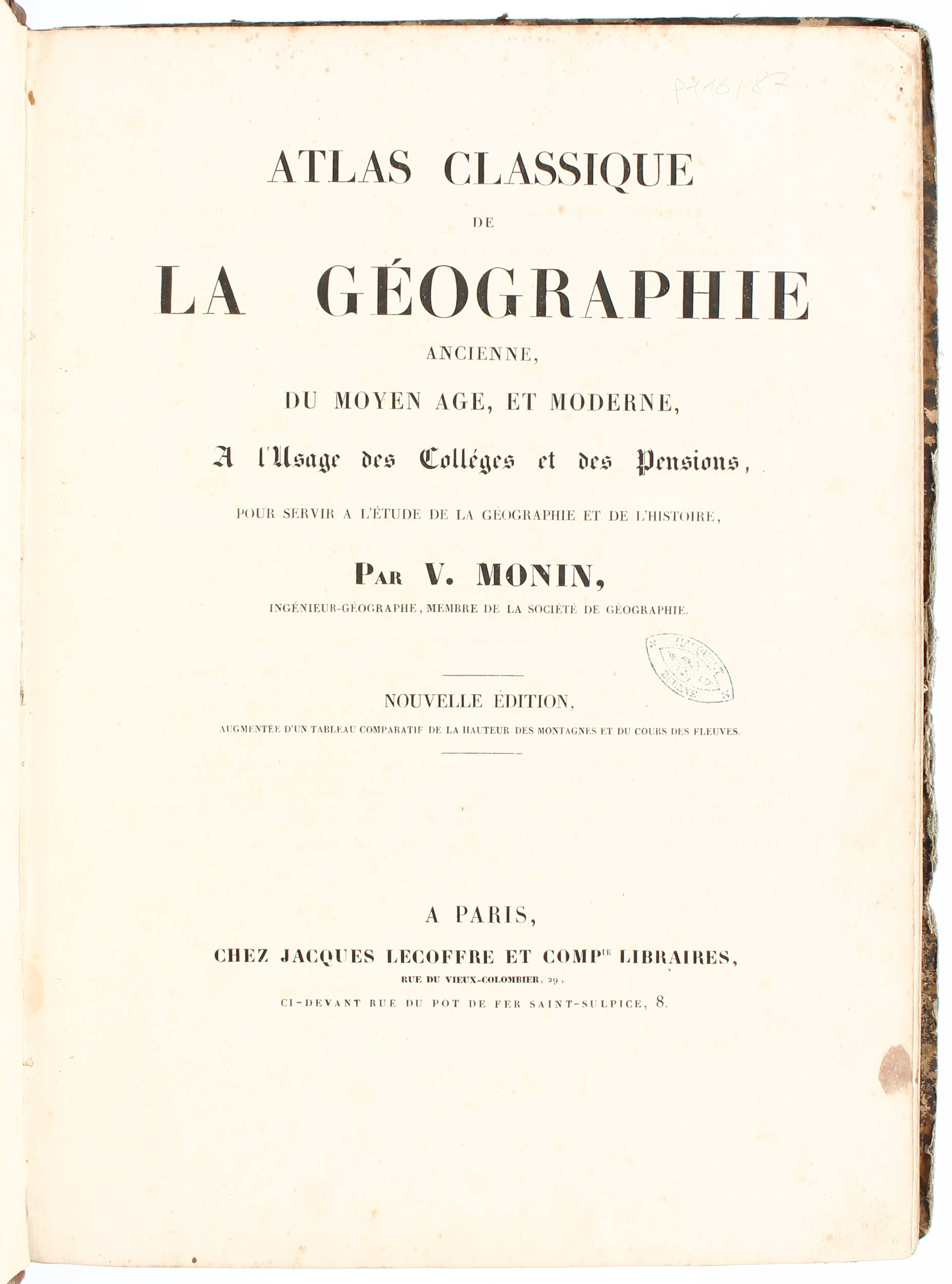 Monin, Atlas classique