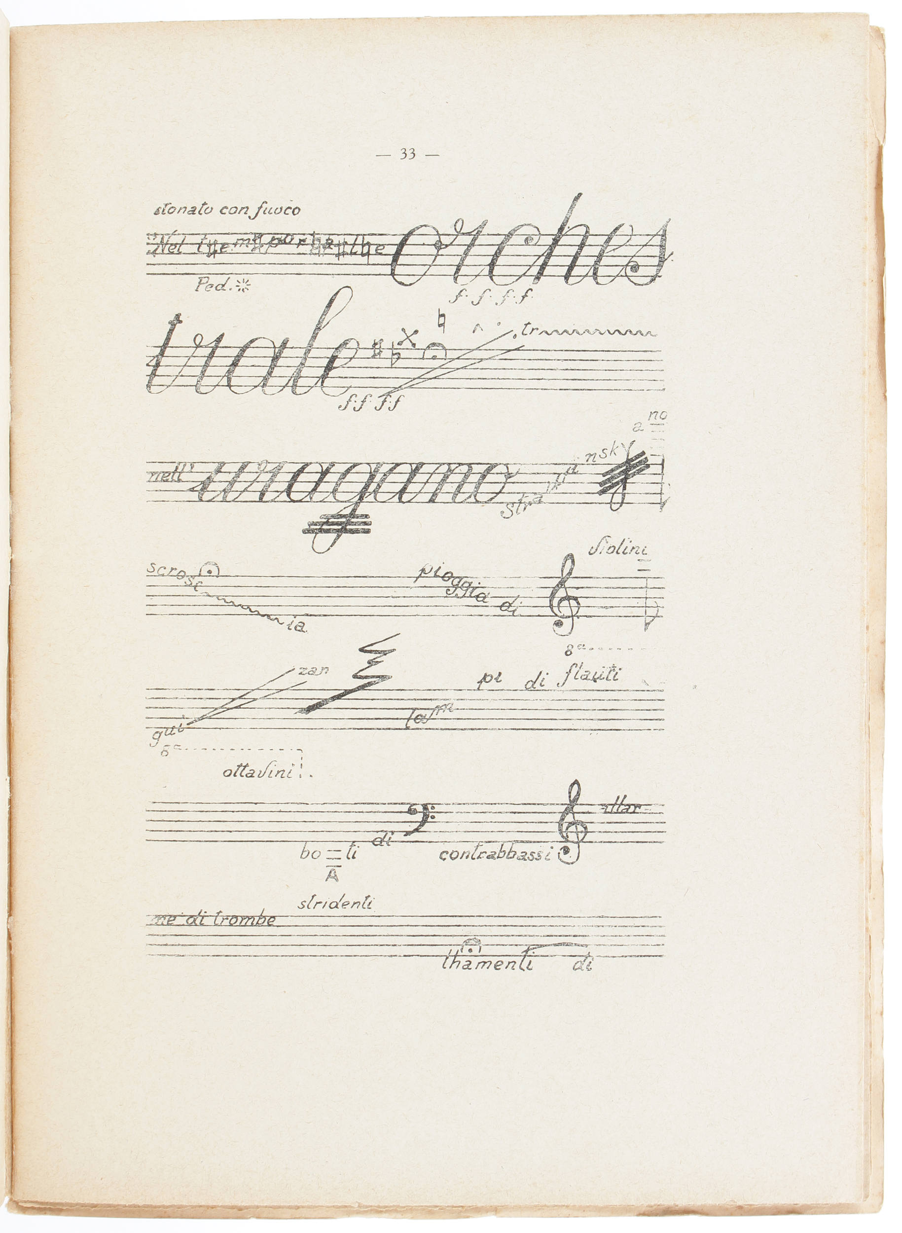 Cangiullo, Poesia pentagrammata