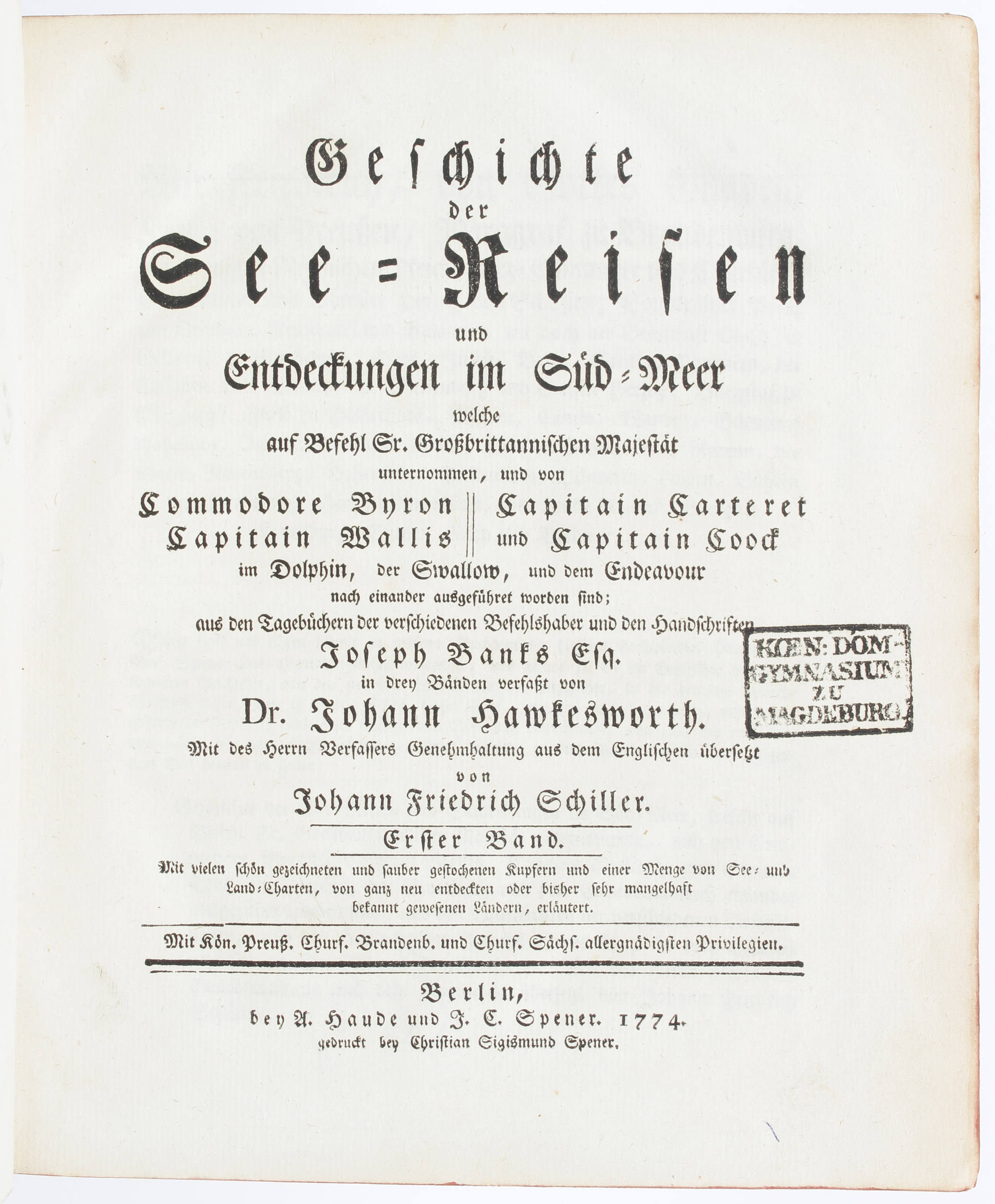 Hawkesworth, See-Reisen. 3 Bde.