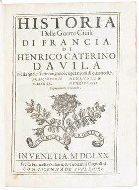 Davila, Historia delle guerre di Francia