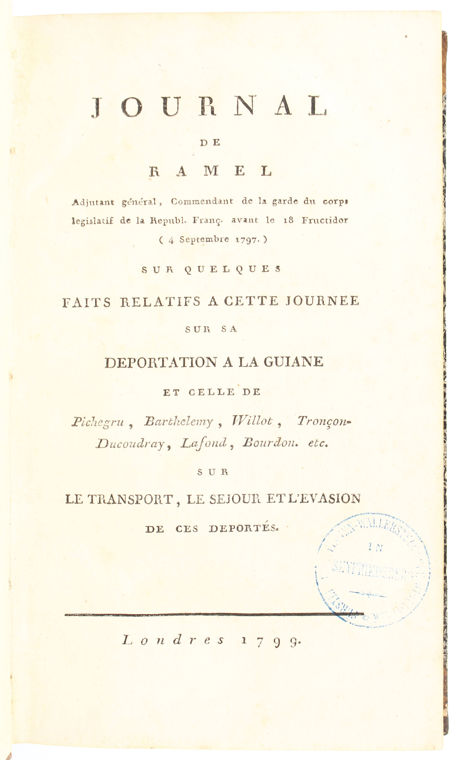 Ramel, Journal