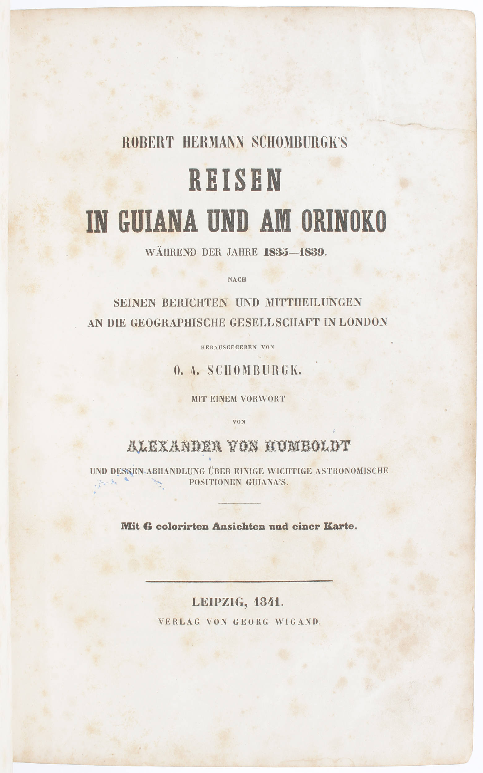 Schomburgk, Reisen in Guiana