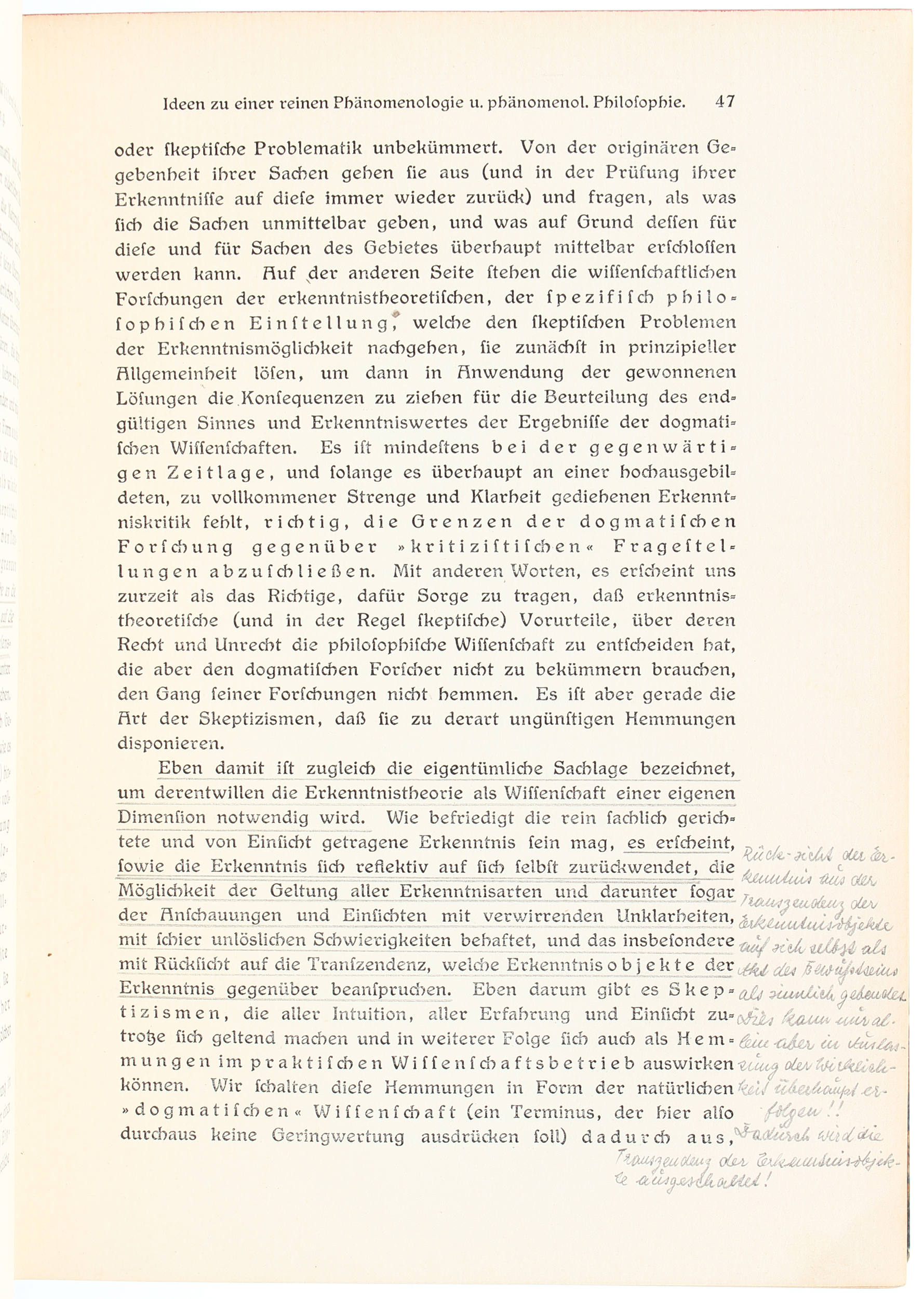 Husserl, Ideen zu einer Phänomenologie