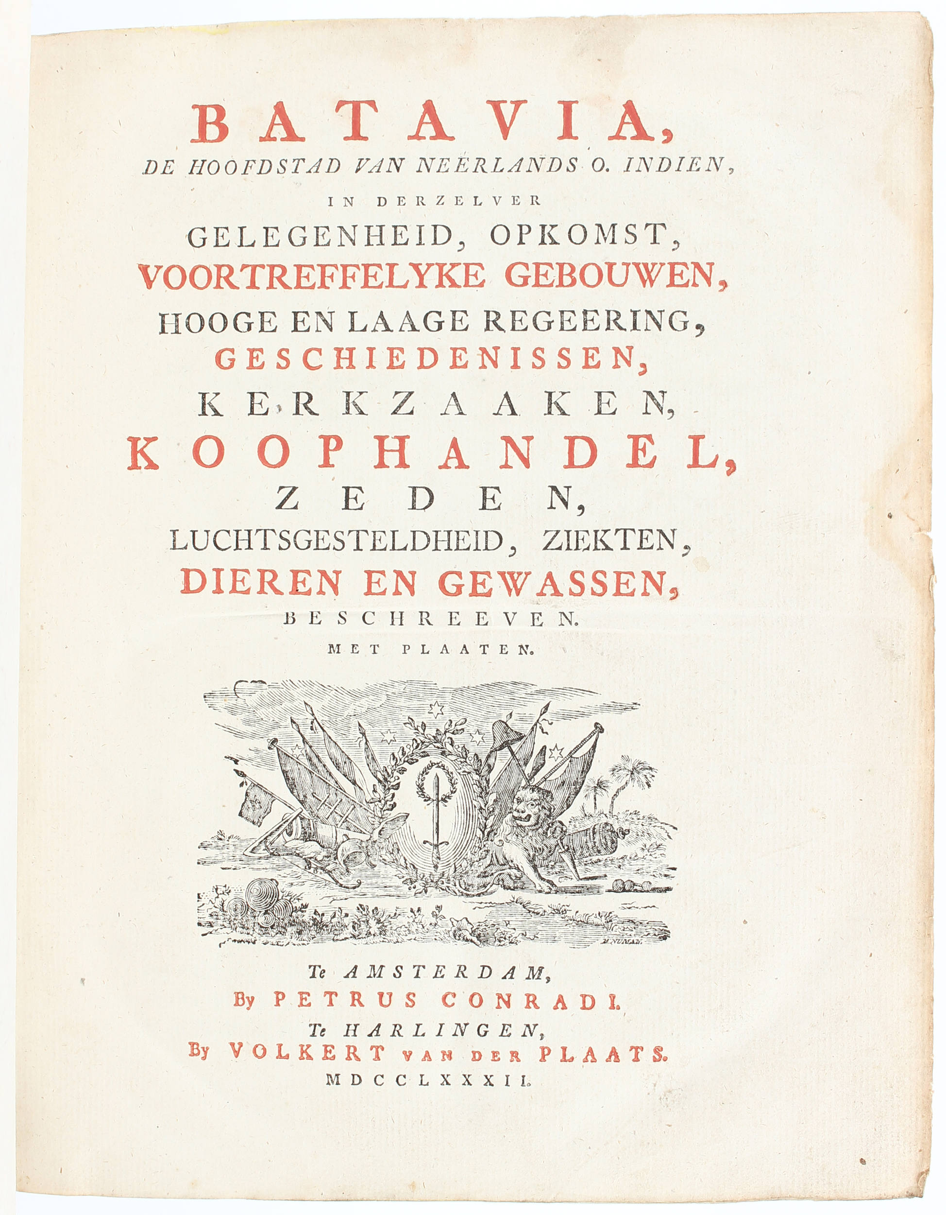 Batavia, de hoofdstad van Nederlands O. Indien